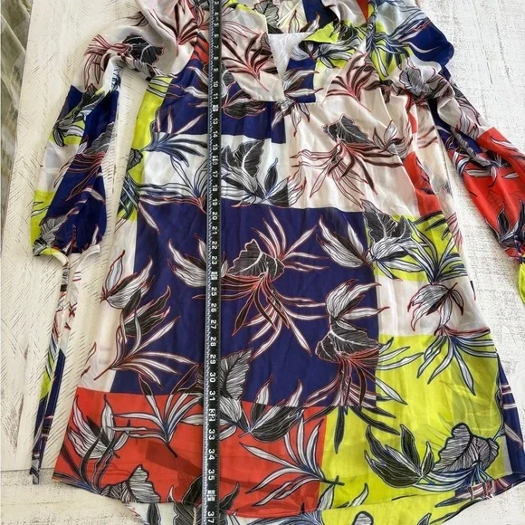 Philosophy Blue and Yellow Graphic Midi Dress - Picture 5 of 10